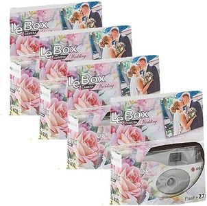 4X Photo PORST Wedding Lot de 4 appareils Photo jetables pour Mariage, fête