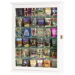 Shot Glass Display Case Wall Curio Cabinet Glass Door Solid Wood SCD06B-WH