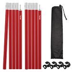 LYGZTing Tent Tarp Poles Set of 2, Camping Poles Folding Aluminium Adjustable from Dual Size Tent Accessories for Canopy Porch Awning Sun Sails