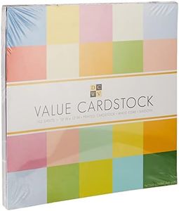 DCWV Cardstock Stack, Value Pack, Assorted Solid Colors, Smooth, 102 Sheets (6 Each), 12 x 12 inches