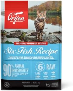 ORIJEN Grain Free High Protein Premium Dry Cat Food Six Fish Recipe 12lb Bag
