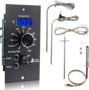 Digital Thermostat Control Board Kit for Traeger Pro Series 20 22 34, BAC365 Control Board Compatible with Most Traeger Pellet Grills (Except PTG), with RTD Temp Probe,2pcs Meat Probe, Igniter Hot Rod