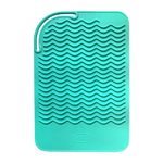 Sygile 11" X 7.5" Larger Size Heat Resistant Silicone Travel Mat, Anti-heat Pad for Hair Straighteners, Curling Irons, Flat Irons and Other Hot Styling Tools - Mint Green