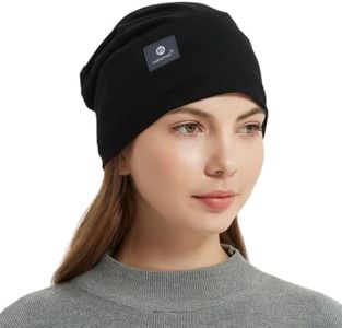 Radia Smart ® EMF Protection Slouch Beanie, 5G Anti-Radiation, RF Shielding, WiFi Radiation Protection, Brain Coat, Black, Large