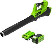 Greenworks 40V (115 MPH / 430 CFM) Brushless Axial Leaf Blower, 2.0Ah Battery and Charger Included