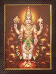 Dhanvantari/Dhanvantri God of Health and Medicine/Ayurveda Photo Frame - Framed Photo with Wall Hanger (13 Inch x 10 Inch) 6 * 8 inch Painting,for Pooja Room (6 * 8 Inch)