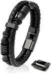 SERASAR Bracelets for Men 20cm Blac