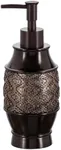 Creative Scents Dublin Brown Soap Dispenser for Bathroom - Decorative Lotion Dispenser with Durable Matching Pump for Countertop - Modern Liquid Soap Dispenser Holds 8 Oz.