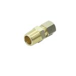 CDQBWKJGFJ 5 Pcs Brass Tube Fitting 1/4" Tube OD Compression x 1/4" NPT Male Pipe Connector