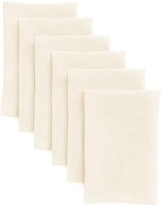Solino Home Ivory Linen Napkins Set of 6-100% Pure Linen Cloth Washable Dinner Napkins 20 x 20 Inch for Summer, Fall - Fete