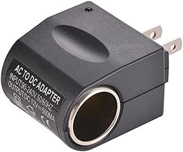 Universal AC to DC Car Cigarette Lighter Socket Adapter AC/DC 110V to 12V Converter, US Plug (500mA 6W)