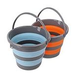 2 Pack Collapsible Plastic Bucket w