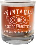 Vintage 2006 Etched Whiskey Glass -