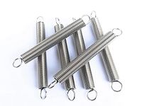 LUOYIMAO 67mm x 10mm x 1.1mm Metal Dual Hook Tension Spring Gray 10pcs