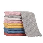 MERISH 4 pcs Pack Water Absorbent Thickened Microfiber Dishcloth Dishtowel Cleaning Cloth Dish Cloth Dish Towels for Kitchen Usage Cleaning dishes, pans, desktop, etc.