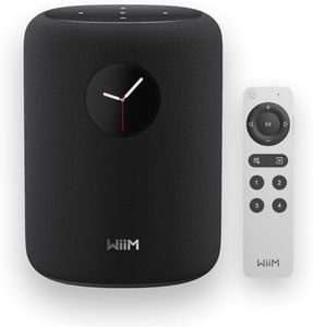 WiiM Sound Smart Speaker with 1.8″ Touch Display, Hi‑Res 24‑bit/192 kHz, AI RoomFit™ Room Correction, 100W Peak, Wi‑Fi 6E/Bluetooth 5.3, Multi‑Room & Stereo Pairing, Remote Included, Black