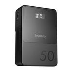 SMALLRIG V Mount Battery VB50, 50Wh / 3400mAh V-Mount Battery with PD 45W USB-C Fast Charging, with D-TAP, USB-A, Dual DC Ports, OLED Screen, for DSLR Camera, Camcorder, Monitor, Phone- 3579B