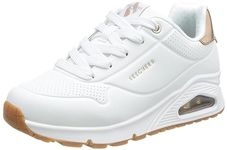 Skechers Kids' Uno Gen1 - Shimmer Away Sneaker, White, 5 Big Kid