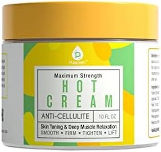 Pursonic Anti Cellulite & Muscle Relaxation Hot Cream, Diminish the Appearance Of Varicose Veins, Improves Skin Texture & Tightness, Softens & Hydrates. Made With All Natural Ingredients