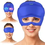 Ease Essence 2 in 1 Migraine Relief Cap & Detachable Gel Eye Mask for Hot & Cold Therapy, Gifts for Mom, Women Gift Set, Flexible Headache Relief Cap, Migraine Relief Products w/ 20% Extra Gel