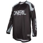 O'Neal | Motorcycle-Jersey | Enduro Motocross | Breathable Fabric, Maximum Freedom of Movement, Extended Back | Jersey Matrix Ridewear | Adult | Black Grey | Size L