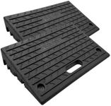 Nicoman Rubber Kerb Ramps, Multiuse Curb Ramp for Vehicles, Wheelchairs, Bikes, Strollers, Pet Mobility and Disabled Chair & Dog (Pack of 2)