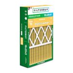 Filterbuy 16x25x5 Air Filter MERV 11 Allergen Defense (1-Pack), Pleated HVAC AC Furnace Air Filters for Honeywell FC100A1029, Lennox X6670, Carrier, Bryant, & More (Actual Size: 15.75 x 24.75 x 4.38)