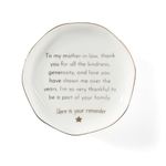 YZMICSTAR Mother in Law Gifts from Daughter, Christmas Mother’s Day Ring Dish for Jewelry, Thank You Gifts for Mother of Groom Jewelry Dish Trinket Tray