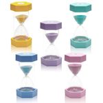 5 Pcs Marcaron Colorful Hourglass, Sand Timers, Acrylic Hourglass Timer, 3/5/10/20/30 Minutes Sandglass for Classroom, Home, Kitchen, Office Decoration