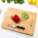 Rusabl Bamboo Wooden Chopping Board (30 X 20 cms, Small) for Kitchen with Metal Handle, Vegetable Cutting Board for Kitchen Items, BPA Free, Eco-Friendly, Anti-Microbial (1.6 cm Thickness)