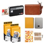 KODAK Mini 2 Retro 4PASS Portable Photo Printer (2.1x3.4 inches) + 68 Sheets Gift Bundle, Black