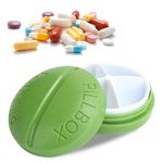 Prostuff.in Travel Organizer Mini Round Pill Box With Compartment Medicine Storage Dispenser Random Color 1 Pcs.