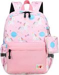 mygreen Kids backpacks, Cute Lightweight Water Resistant Preschool Backpack for Girls Toddler Chest Strap Space Planet Unicorn Pink