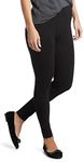 HUE Women’s Ultra Cotton Leggings | Wide Waistband | Fashionable | Solid Black M