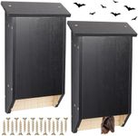 Wenqik 2 Pack Bat House for Outdoor Big Bat Box Large Cedar Wood Bat House for Outside Tree Weatherproof Wooden Bat Shelter Easy to Land and Roost(Mailbox 2 Chamber)