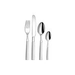 Shri & Sam Jewel Stainless Steel Cutlery Set, Matt Finish, 24-Pieces, Silver