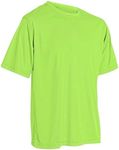 Vizari Performance T-Shirt for Kids | Athletic Youth Shirts with Soft Polyester Fabric | Short Sleeve Sports Tee for Comfort Neon Green