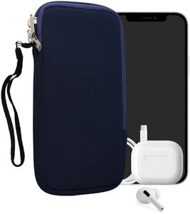 kwmobile Estuche de Neopreno Universal para Smartphone - Funda Protectora con Cremallera para XXL - 7" Azul Oscuro