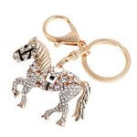 DRIXTY Fancy Metal Keychain & Keyring Cute Keychains for Girls Multicolor Couple Keychain Aesthetic Keychain for Men, Handbag or Purse, Car, Bike, Office, Kids, Gifts, Student Bag (Horse)