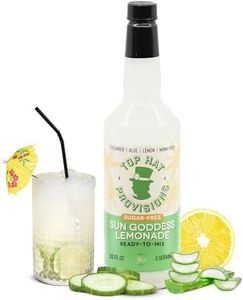 Top Hat Keto Sugar Free Cucumber Lemonade Mix - Naturally Sweetened with Monk Fruit - Craft Mixer for Skinny Margarita Cocktail Drinks - 32oz Bottle