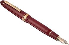 PLATINUM Fountain Pen President #10 Burgundy and Gold- PTB20000P - M