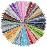 Cartisanat Quilting Fabric Bundles, 100 pcs/lot Top Cotton Squares Patchwork, Precut Quarter Sheets & Different Pattern for DIY Sewing Mask & Quilting Craft. 9.84" x 9.84" (25cm x 25cm).