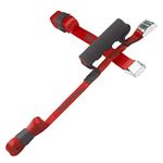 Master Lock 3124EURDAT Crossed Straps with Buckle and Carrying Handle, Red, 2,50m x 25mm Strap