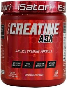 iSatori Creatine A5X Advanced 5-Phase Creatine Monohydrate Powder for Muscle Growth, Strength Building, & Recovery - Dietary Supplement for Training & Weight Lifting - Unflavored (50 Servings)