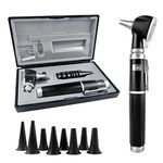 SCIAN New Otoscope Kit - Ear Scope with Light, 3X Magnification, 8 Speculum Tips Size Diagnostic Ear Care Tool with Hard Plastic Case - Pocket Medical Otoscope Set for Nurse,Children,Adults,Pets