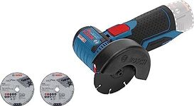 Bosch Professional 06019F2000 System GWS 12 V-76 Cordless Angle Grinder (Three Cutting, Disc Diameter: 76 mm, Excluding Rechargeable Batteries and Charger, in Cardboard Box), 1 W