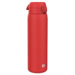 Ion8 1 Litre Stainless Steel Water Bottle, Leak Proof, Easy to Open, Secure Lock, Dishwasher Safe, Carry Handle, Hygienic Flip Cover, Easy Clean, Durable, Scratch Resistant, 1200 ml/40 oz, Red