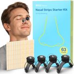 Adjustable Nasal Strips for Snoring & Breathing Kit, 4 Sizes, 63 Count