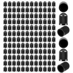 150PCS Car Tyre Valve Caps Cover, Car Tire Dust Cap Without Sealing Ring, Universal Tire Valve Stem Caps Black Valve Stem Caps Bike Tire Air Cap Tire Valve Dust Cover for Trucks, Bicycle, Motorbike