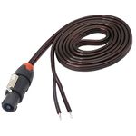 Speakon Speaker Cable Bare Wire, Speakon to Speaker Wire Audio Cord Amplifier Connection Cord for DJ/PA with Twist Lock